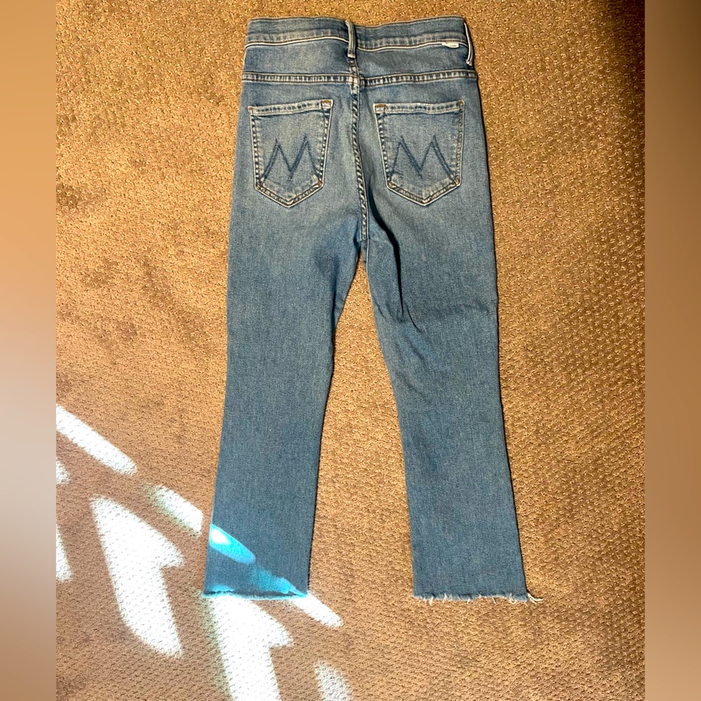 Mother insider crop step fray jeans